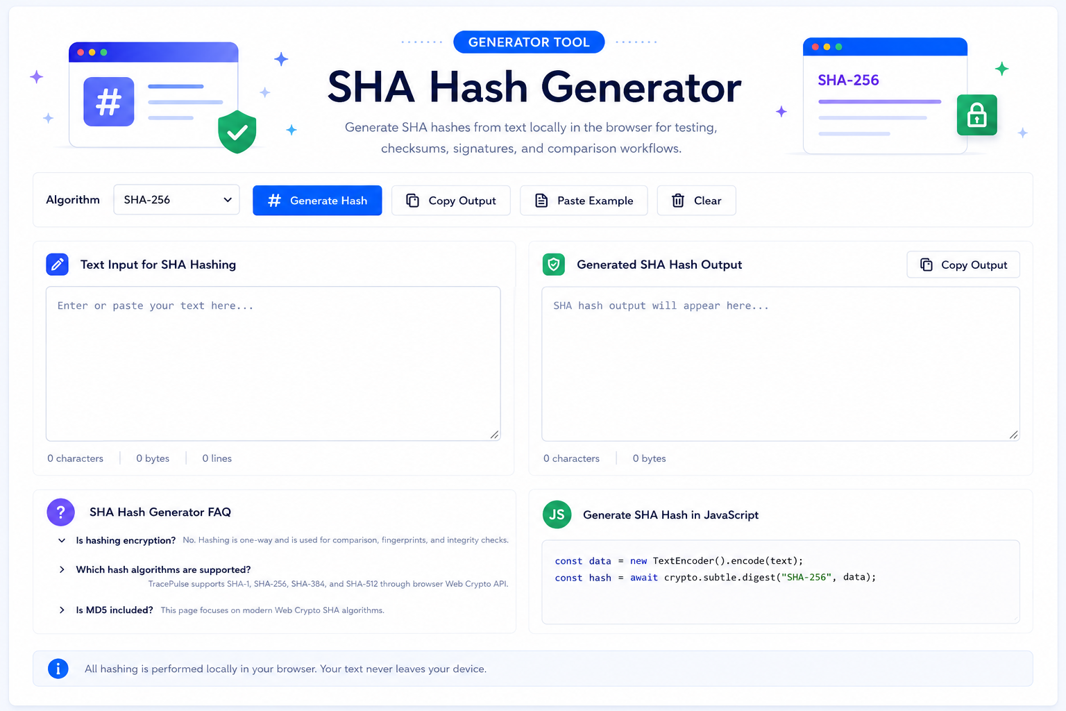 SHA256 SHA512 Hash Generator Online